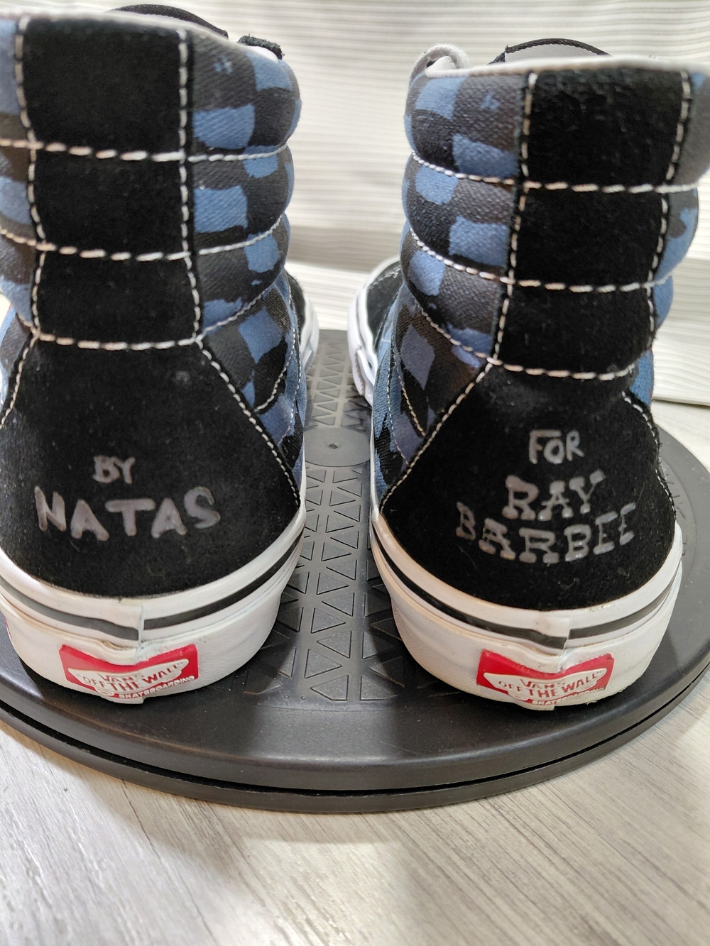 Vans X Mens Krooked Skate SK8-HI Black & Blue High-Top Sneakers SIZE MENS 10 - Picture 7 of 15